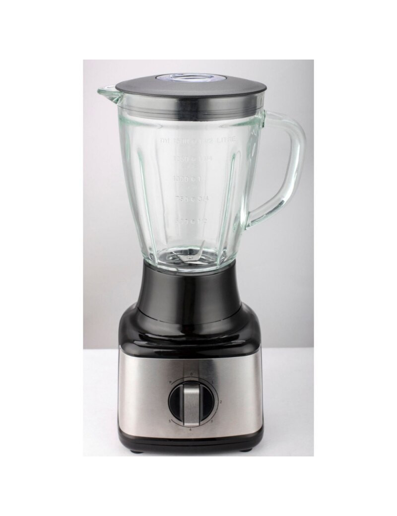 Turmixgép Crown CB-5066, 500W, 1,5L, Jégzúzás, 5 sebesség, Impulzus, Rozsdamentes acél / Fekete