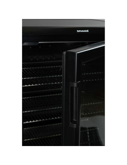 Snaigé CD14SM-S3JJ, Üvegajtós hûtõszekrény, 85x56x60cm, 130 l, Hõmérséklettartomány: -2... +14 °C, Elektromechanikus, Acél külsõ