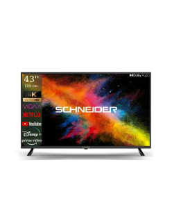Smart TV SCHNEIDER Ultra HD 4K 43SC691K, 109 cm, VIDAA OS rendszer, Wi-Fi, Netflix, YouTube, Prime Video, Disney Plus, Dolby Aud