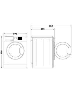 INDESIT MTWSA 61294 W EE Elöltöltõs mosógép, 6 kg, 1200 ford/perc, LED kijelzõ, C energiaosztály, Fehér