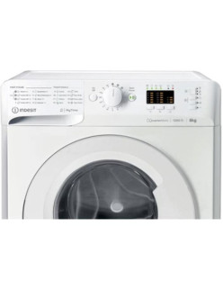 INDESIT MTWSA 61294 W EE Elöltöltõs mosógép, 6 kg, 1200 ford/perc, LED kijelzõ, C energiaosztály, Fehér