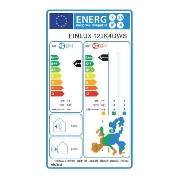 Finlux 12JK4DWS Hyper inverter klímaberendezés, WiFi, 12 000 BTU, A +++ osztály