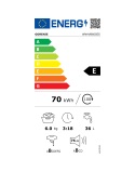 Gorenje WNHVB60SES elõltöltõs mosógép, 6 kg, 1000 f/p., 59.5 cm, E energiaosztály, Fehér