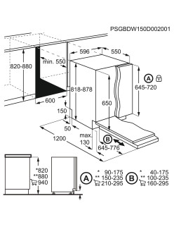 AEG FSB53907Z Teljesen beépíthetõ mosogatógép, 14 terítékes, 7 program, 60 cm, AirDry, MaxiFlex, Motor inverter, D energiaosztál