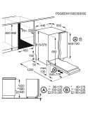 Electrolux EEA12100L Beépíthetõ keskeny mosogatógép, 9 teríték, AirDry, 5 program, F energiaosztály, fehér