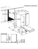 AEG FSE73527P Beépíthetõ keskeny mosogatógép, Quickselect kezelõpanel, MaxiFlex fiók, 10 teríték, AirDry, D energiaosztály