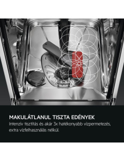 AEG FSE73527P Beépíthetõ keskeny mosogatógép, Quickselect kezelõpanel, MaxiFlex fiók, 10 teríték, AirDry, D energiaosztály
