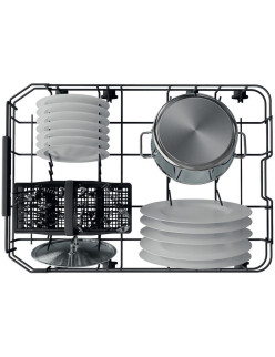 Whirlpool WSFC 3M27 X Mosogatógép, 10 teríték, 6 program, 9 liter/ciklus, E energiaosztály