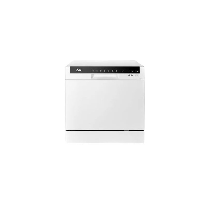 NEI NDW8S-3802FW Kompakt mosogatógép, 8 terítékes, 7 program, 55 cm, F energiahatékonyság, Fehér