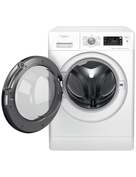 Elöltöltõs mosógép WHIRLPOOL FFB 10489 BV EE, gõz, 6th Sense, 10 kg, 1400 ford./perc, A osztály, fehér