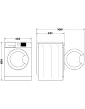 Elöltöltõs mosógép WHIRLPOOL FFB 10489 BV EE, gõz, 6th Sense, 10 kg, 1400 ford./perc, A osztály, fehér