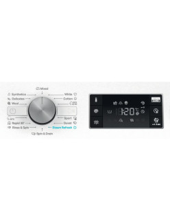 Elöltöltõs mosógép WHIRLPOOL FFB 10489 BV EE, gõz, 6th Sense, 10 kg, 1400 ford./perc, A osztály, fehér