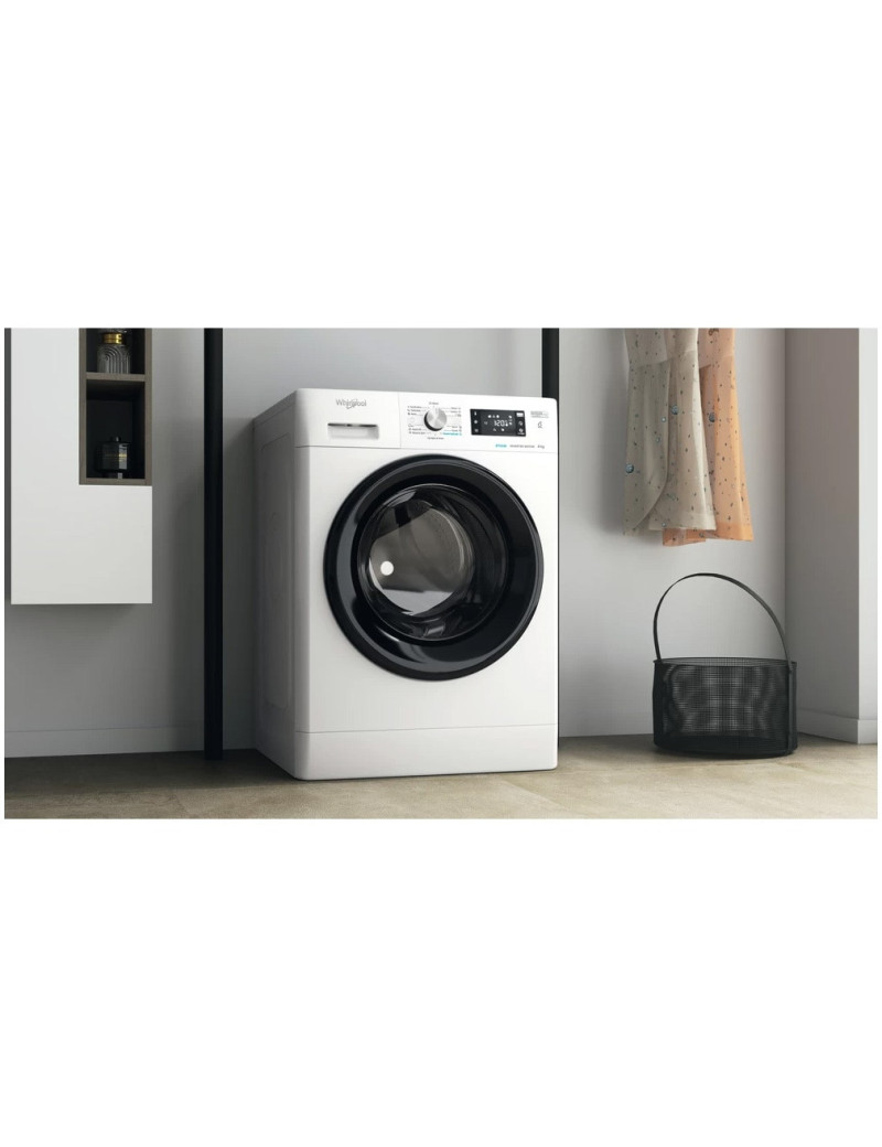 Mosógép Whirlpool FreshCare+ FFB 8458 BV EE, 8 kg, 1400 rpm, B osztály, gõzfrissítés, 6th Sense technológia, inverteres motor, f