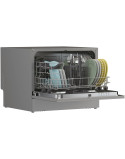 Candy CP 6E51LS szabadonálló mosogatógép, 6 teríték, 8 program, E energiaosztály, Inox