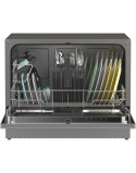 Candy CP 6E51LS szabadonálló mosogatógép, 6 teríték, 8 program, E energiaosztály, Inox