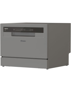 Candy CP 6E51LS szabadonálló mosogatógép, 6 teríték, 8 program, E energiaosztály, Inox