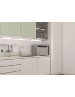 Candy CP 6E51LS szabadonálló mosogatógép, 6 teríték, 8 program, E energiaosztály, Inox