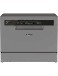 Candy CP 6E51LS szabadonálló mosogatógép, 6 teríték, 8 program, E energiaosztály, Inox
