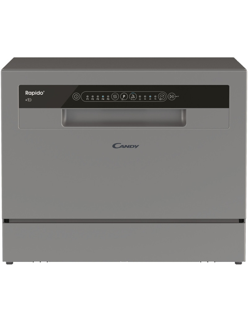 Candy CP 6E51LS szabadonálló mosogatógép, 6 teríték, 8 program, E energiaosztály, Inox