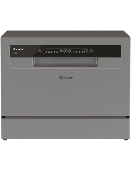 Candy CP 6E51LS szabadonálló mosogatógép, 6 teríték, 8 program, E energiaosztály, Inox