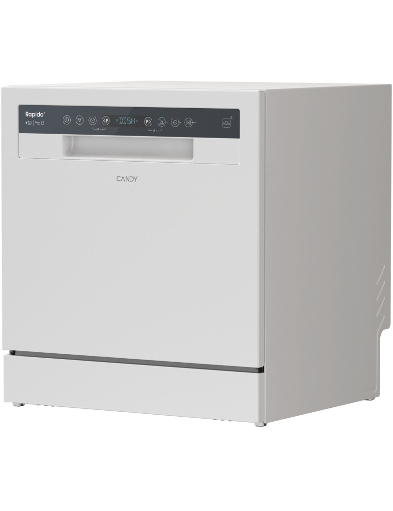 Candy CP 8F9FFW kompakt mosogatógép, 8 szett, 8 program, Wifi + BLE, F energiaosztály, 55 cm, Fehér