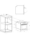 Candy Idea FIDC N100 Beépíthetõ sütõ, Elektromos, 70L, D energiaosztály, Fekete