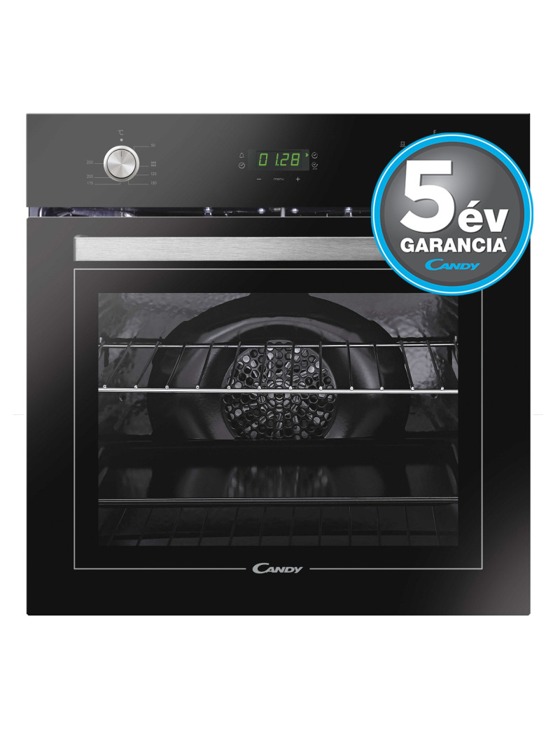 Candy FCT615NXL beépíthetõ elektromos sütõszett, 65 l, kijelzõ, grill, A energiaosztály, rozsdamentes acél + Candy CH64CCB beépí