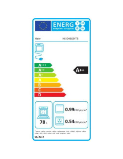 HAIER H6 ID46G3YTB beépíthetõ sütõ, elektromos, pirolitikus és hidrolitikus öntisztító, 78 l, A++ osztály, Wi-Fi, fekete
