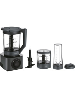 Haier HBL7W5 011 turmixgép, 1200W, LCD kijelzõ, Tritán test, Automatikus jégzúzó és smoothie program, Obszidián szürke