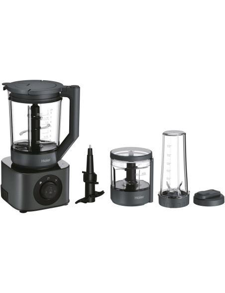 Haier HBL7W5 011 turmixgép, 1200W, LCD kijelzõ, Tritán test, Automatikus jégzúzó és smoothie program, Obszidián szürke