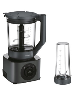 Haier HBL7W5 011 turmixgép, 1200W, LCD kijelzõ, Tritán test, Automatikus jégzúzó és smoothie program, Obszidián szürke