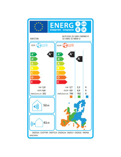 Ariston Alys R 32 C 25 Monosplit fali légkondícionáló, 2.8kW, A+++/A++, Memória funkció, Booster funkció, Követés funkció, Fehér