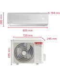 Ariston Alys R 32 C 25 Monosplit fali légkondícionáló, 2.8kW, A+++/A++, Memória funkció, Booster funkció, Követés funkció, Fehér
