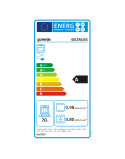 Üvegkerámia tûzhely Gorenje GEC5A61SG, Ûrtartalom 70l, Energiaosztály: A, 4 fûtési zóna, Ventilátor, Aquaclean, Rozsdamentes acé