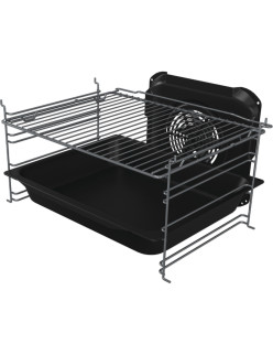 Üvegkerámia tûzhely Gorenje GEC5A61SG, Ûrtartalom 70l, Energiaosztály: A, 4 fûtési zóna, Ventilátor, Aquaclean, Rozsdamentes acé