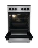 Üvegkerámia tûzhely Gorenje GEC5A61SG, Ûrtartalom 70l, Energiaosztály: A, 4 fûtési zóna, Ventilátor, Aquaclean, Rozsdamentes acé