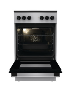 Üvegkerámia tûzhely Gorenje GEC5A61SG, Ûrtartalom 70l, Energiaosztály: A, 4 fûtési zóna, Ventilátor, Aquaclean, Rozsdamentes acé