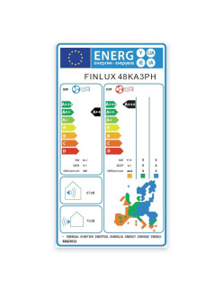 Finlux 48KA3PH klímaberendezés, 48000 BTU, Háromfázisú, Inverteres rendszer, Hûtés/fûtés, A++/A+++ energiaosztály, Fehér