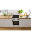 Üvegkerámia tûzhely Gorenje GEC5A61SG, Ûrtartalom 70l, Energiaosztály: A, 4 fûtési zóna, Ventilátor, Aquaclean, Rozsdamentes acé