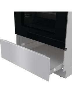 Üvegkerámia tûzhely Gorenje GEC5A61SG, Ûrtartalom 70l, Energiaosztály: A, 4 fûtési zóna, Ventilátor, Aquaclean, Rozsdamentes acé