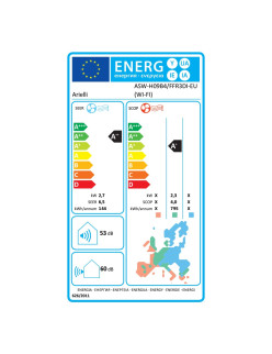 Klíma ARIELLI ASW-H09B4/FFR3DI-EU (WI-FI), Inverteres, 9000 BTU, Turbó üzemmód, Healthy Wind szûrõ, A++/A+ energiaosztály, Fehér