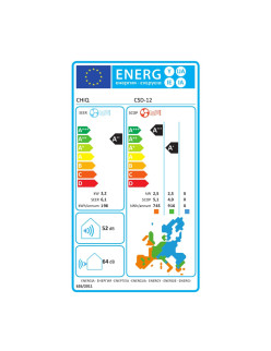 CHiQ CSD-12 Klímaberendezés, 3.5kW, DCInverter, 12000 BTU, I Feel, Turbo, Öntisztító, Wi-Fi, A++/A+ energiaosztály, Fehér