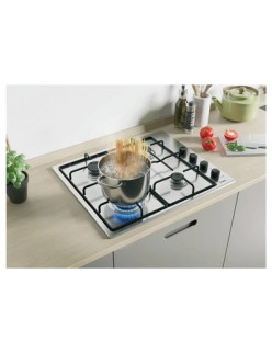 Candy CHW6LBX_HU beépíthetõ gázfõzõlap, 60cm, 4 gázégõ, mechanikus vezérlés, Inox