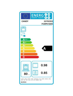 Candy FCXP 615 X/E Beépíthetõ sütõ, 80 l, Elektromos, Idõzítõ, Grill, Világítás, A energiaosztály, Inox