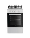 Beko FSG52020FW tûzhely, Gáz, 4 égõs, 60 l, Elektromos gyújtás, 50 cm, Fehér