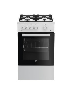 Beko FSG52020FW tûzhely, Gáz, 4 égõs, 60 l, Elektromos gyújtás, 50 cm, Fehér