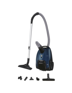 Hoover Telios Extra TXL70HM 011 porzsákos porszívó, teljesítményszabályozás, fekete-kék, 44,3x30x23,7cm