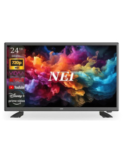NEI 24NE4900 LED TV, 60 cm, Wi-Fi, HD, Smart, VIDAA, E energiaosztály, fekete