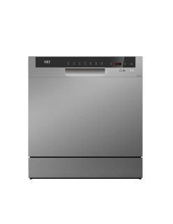 NEI NDW8S-3802FS Kompakt mosogatógép, 8 terítékes, 7 program, 55 cm, F energiahatékonyság, ezüst