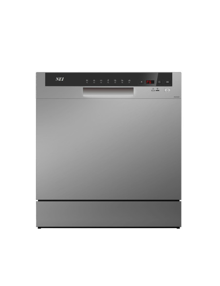 NEI NDW8S-3802FS Kompakt mosogatógép, 8 terítékes, 7 program, 55 cm, F energiahatékonyság, ezüst